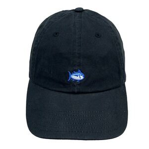 Southern Tide Hat Cap Strap Back Black Dad Twill Adjustable Fish Logo Adult